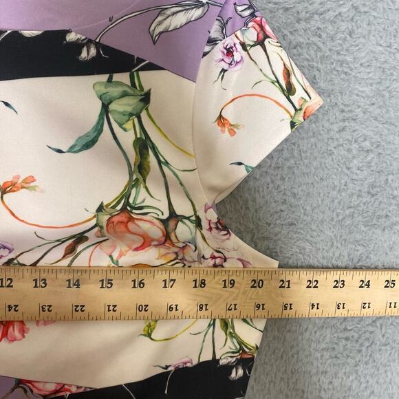 Vince Camuto womens cap sleeve scuba shift dress colorful floral professional 16 - Picture 6 of 12